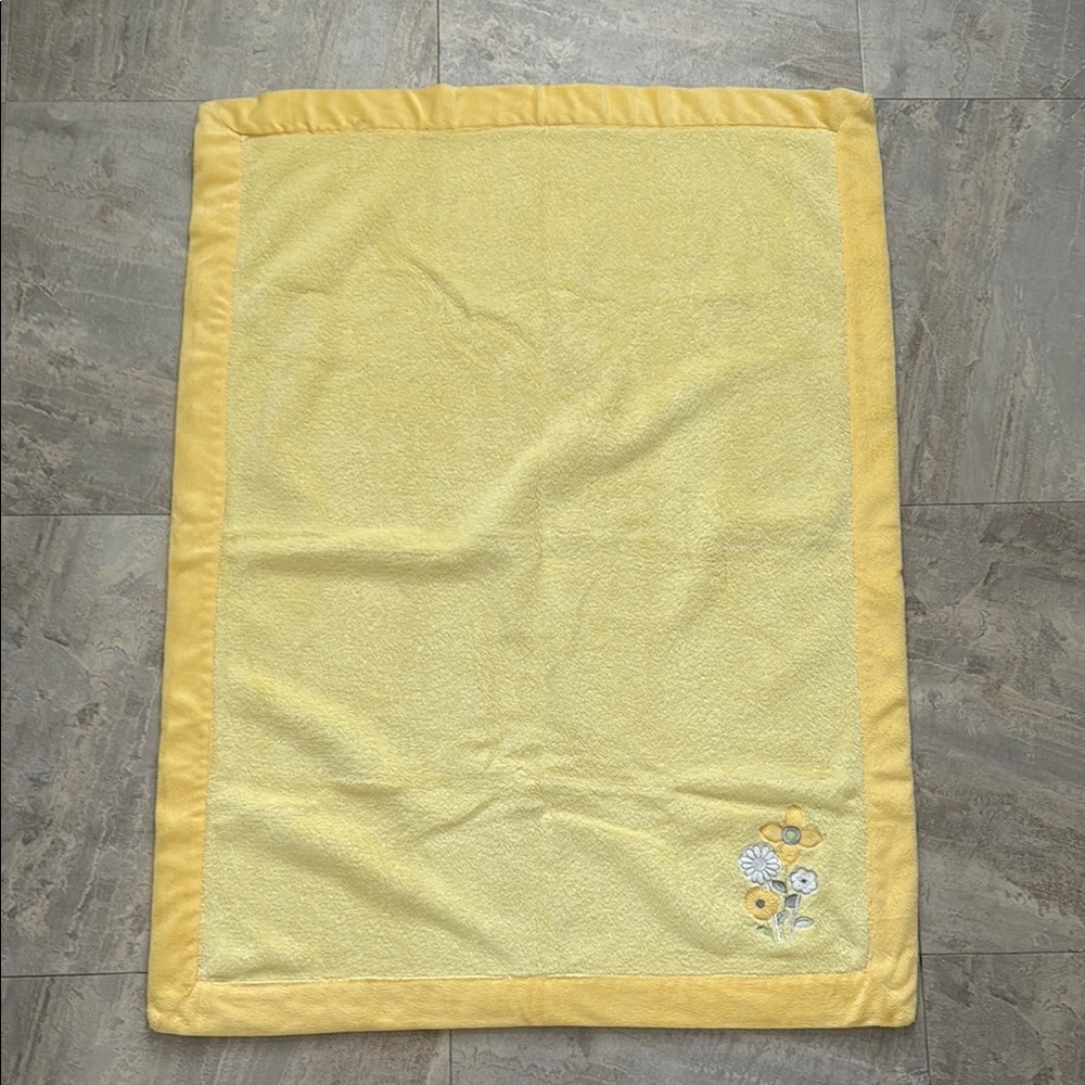 Yellow Floral Baby Blanket